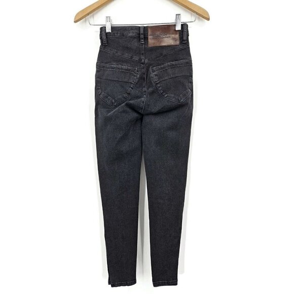New One Teaspoon Preachers High Waist Jeans Womens 22 Black Swan Skinny - Picture 6 of 10